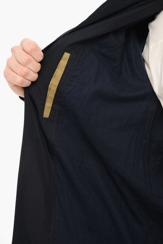 Cappotto Foderato Con Bottoni A Scomparsa