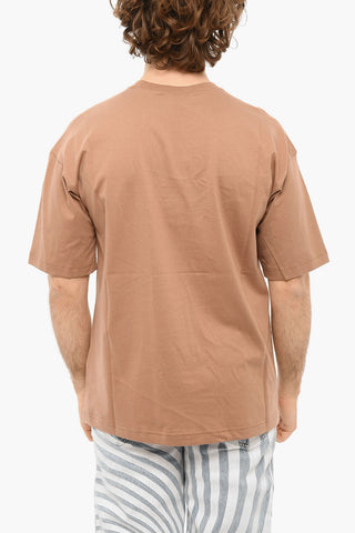 Crewneck T-shirt with Embroidered Logo