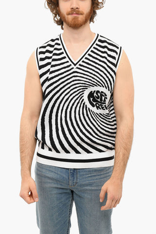 Gilet in Maglia SPIRAL con Collo a V