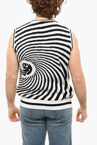 Gilet in Maglia SPIRAL con Collo a V