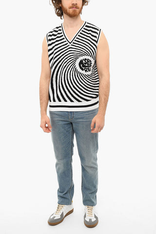 Gilet in Maglia SPIRAL con Collo a V