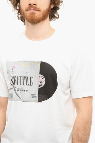 Short Sleeved SEATTLE Printed Crewneck T-shirt