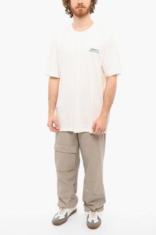 BEACH SPORTS T-shirt Girocollo con Stampa Multicolor sul Retro