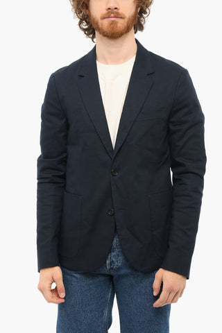 Single Breasted Lined Blazer With Patch Pockets