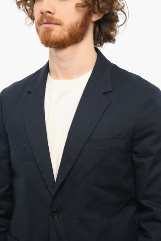 Single Breasted Lined Blazer With Patch Pockets