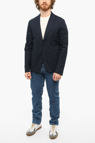 Single Breasted Lined Blazer With Patch Pockets