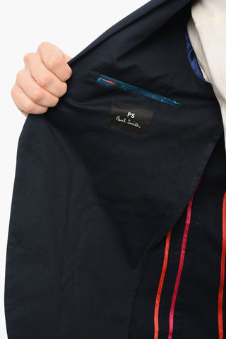 Single Breasted Lined Blazer With Patch Pockets