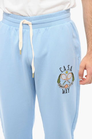 Brushed Cotton TENNIS CLUB Embroidered Joggers
