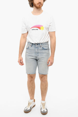 MADE & CRAFTED Denim Short with Raw-cut Hem