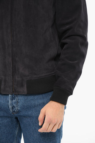 Suede BRYAN Jacket with Zipped Fastening