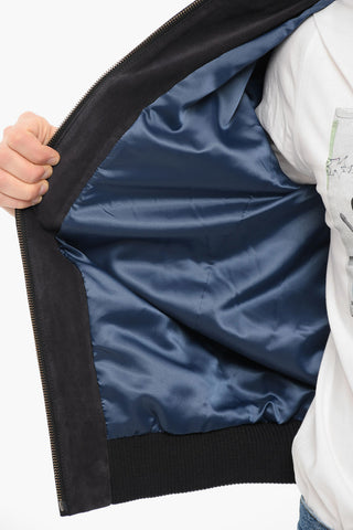 Suede BRYAN Jacket with Zipped Fastening