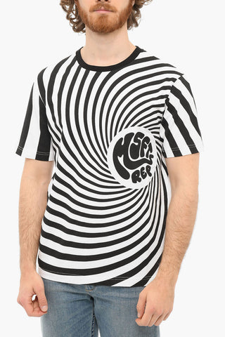 SPIRAL Crewneck T-shirt with Allover Print