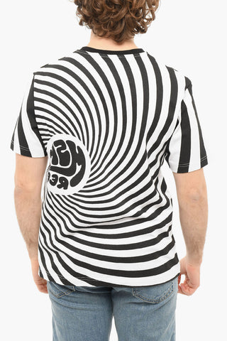 SPIRAL Crewneck T-shirt with Allover Print