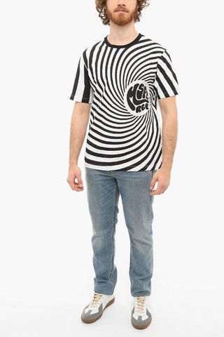 SPIRAL Crewneck T-shirt with Allover Print