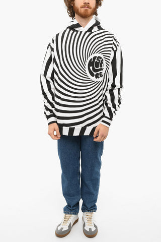 SPIRAL Hoodie Sweatshirt with Print Allover
