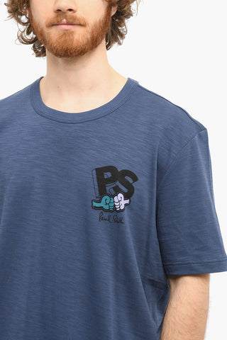 Printed Flamed Cotton Short Sleeved T-shirt