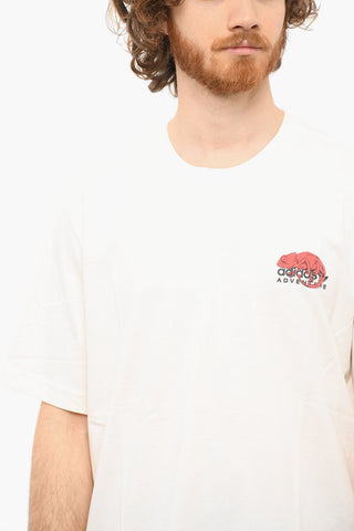 ADVENTURE Crewneck T-shirt with Embossed Lettering