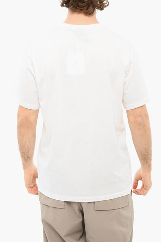 Crewneck T-shirt with Graphic Print and Logo Lettering