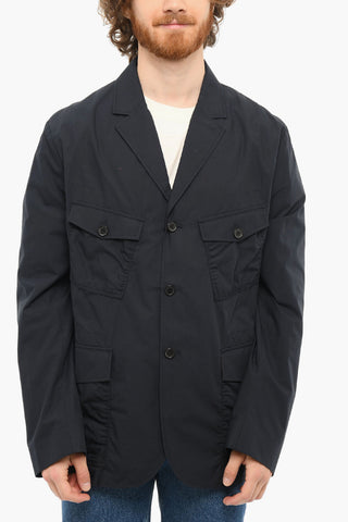 Unlined Blazer With 4 Patch Pockets