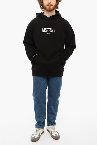 Hoodie Sweatshirt with Contrasting Logo Lettering