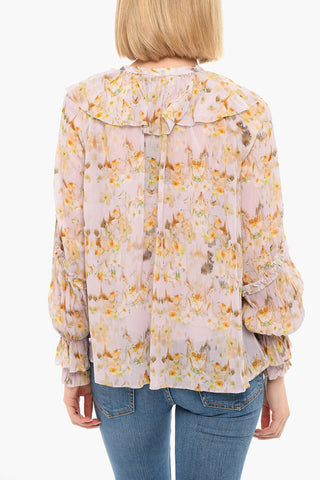 Camicia AVA Loose Fit con Motivo Floreale