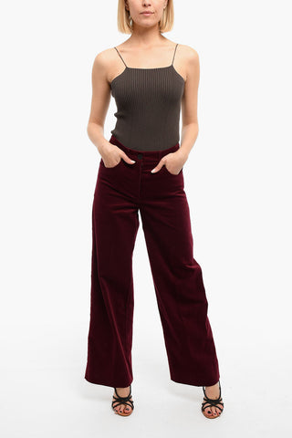 Ribbed Velvet ADLAI High Waisted Pants