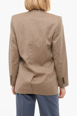 Blazer Doppiopetto Foderato Con Stampa A Righe