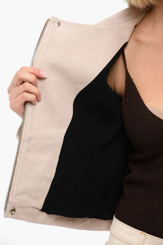Giubbotto in Suede ASHLEY con Chiusura Zip Laterale