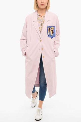 Single Breasted Coat With Knitted Breast Pocket