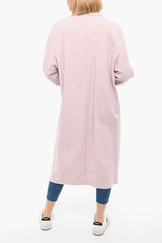 Single Breasted Coat With Knitted Breast Pocket