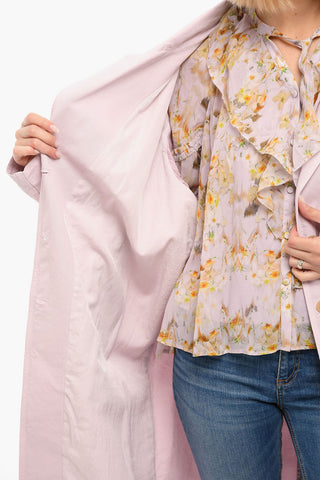 Single Breasted Coat With Knitted Breast Pocket