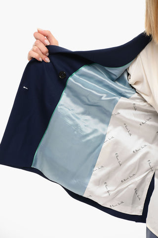 Lined Double Breasted Blazer With Flap Pockets