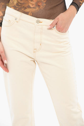 Regular Fit Jeans With Contrasting Seams