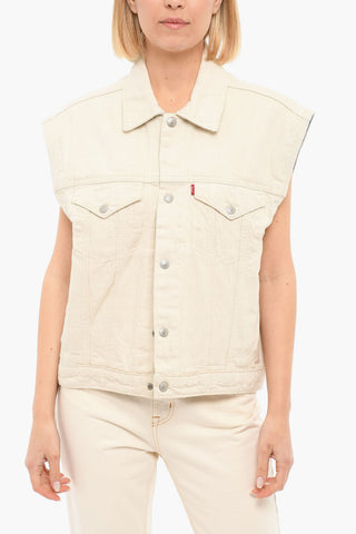 WELLTHREAD Denim Vest with Ovrsized Silhouette