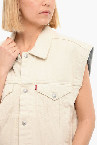 WELLTHREAD Denim Vest with Ovrsized Silhouette