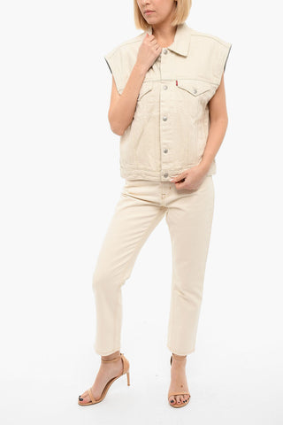 WELLTHREAD Denim Vest with Ovrsized Silhouette