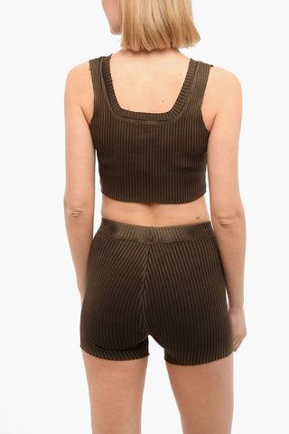 Cropped Top IBIZA with Asymmetrical Hem and Square Neck