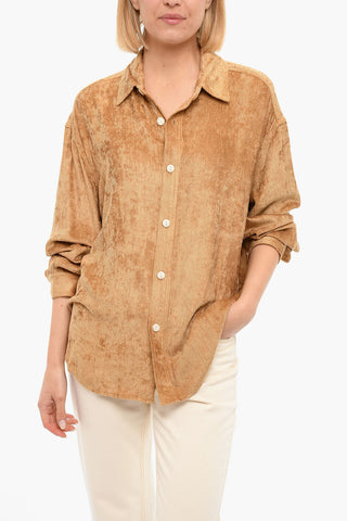 Camicia NUSA in Corduroy con Fondo Asimmetrico