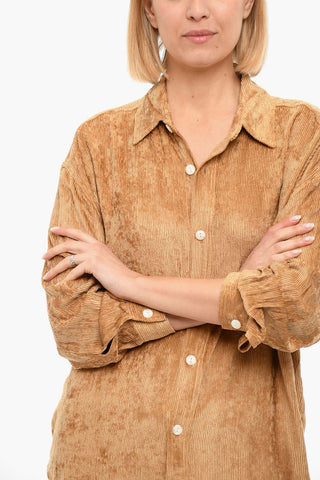 Camicia NUSA in Corduroy con Fondo Asimmetrico