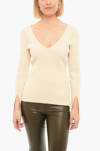 V-neckline CHRISTINE Sweather with Splits