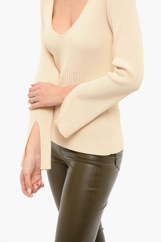 V-neckline CHRISTINE Sweather with Splits