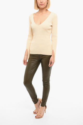 V-neckline CHRISTINE Sweather with Splits