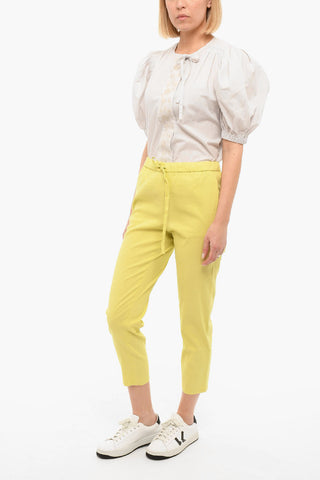 Linen Blend TREECA Joggers With Drawstrings