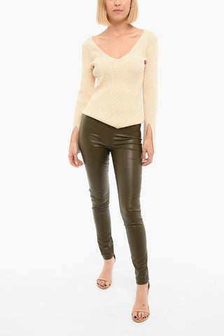 Faux-leatehr NINA Trousers with Skinny-fit