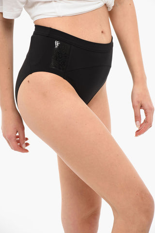 STELLA MC CARTNEY High-waisted Swimsuit Bottom with Back Logo Print