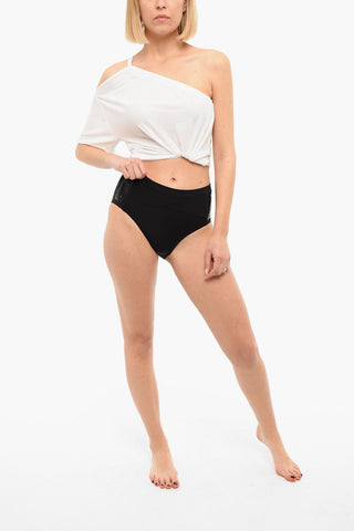 STELLA MC CARTNEY High-waisted Swimsuit Bottom with Back Logo Print