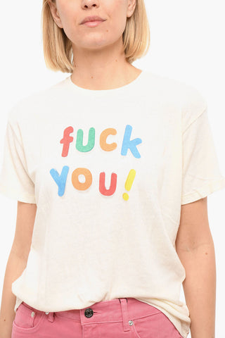Crewneck Printed FU! BOY Short Sleeved T-shirt