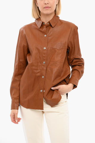 Lambskin JACK Jacket with Spread Collar