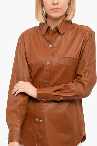 Lambskin JACK Jacket with Spread Collar