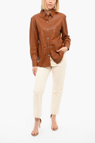 Lambskin JACK Jacket with Spread Collar